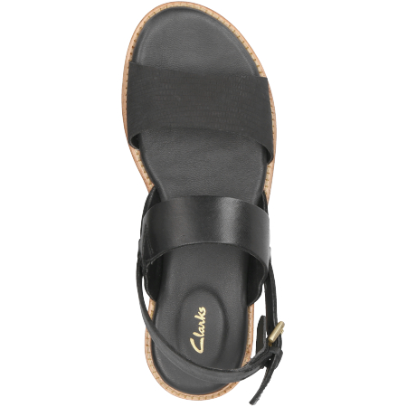 Clarks Karsea Strap - Schwarz - Draufsicht