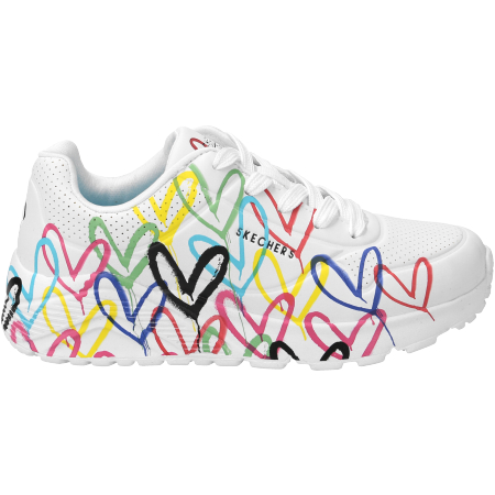 Skechers UNO LITESPREAD THE LOVE - Weiß,kombiniert - Seitenansicht