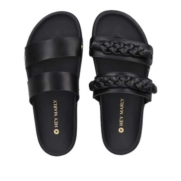 Hey Marly HM26-23AB-S BRAIDED BLACK Schuh Accessoires in schwarz