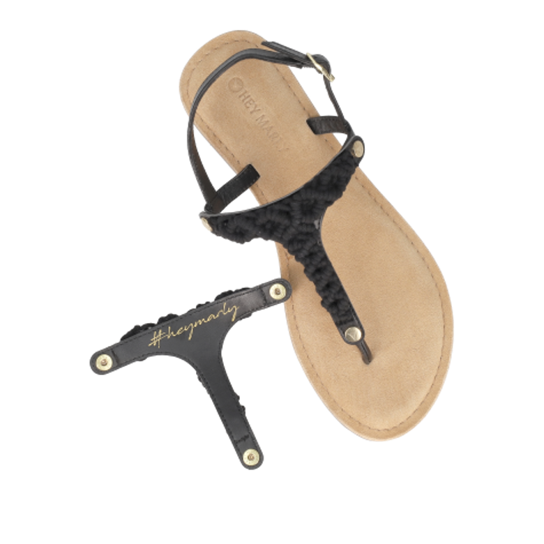 Hey Marly TOPPING BOHO WEAVE Schuh Accessoires in schwarz