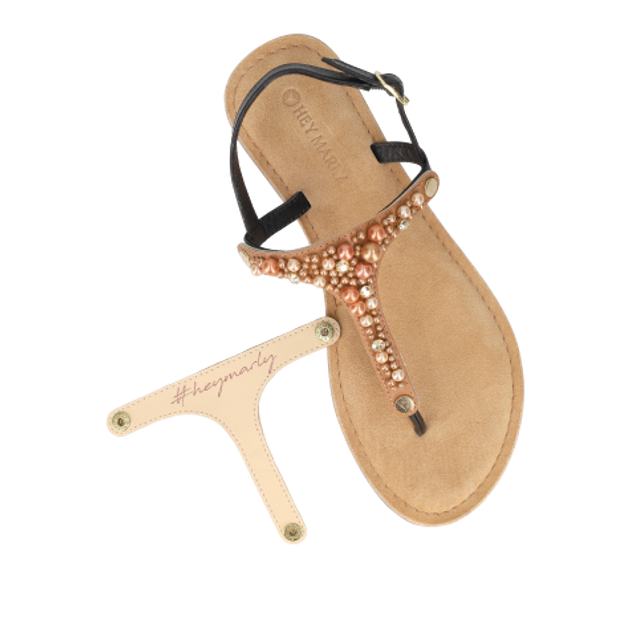 Hey Marly PRECIOUS PEARL Schuh Accessoires in braun