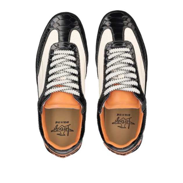 Lorenzi ST144 Camoscio Nero Sneaker in schwarz