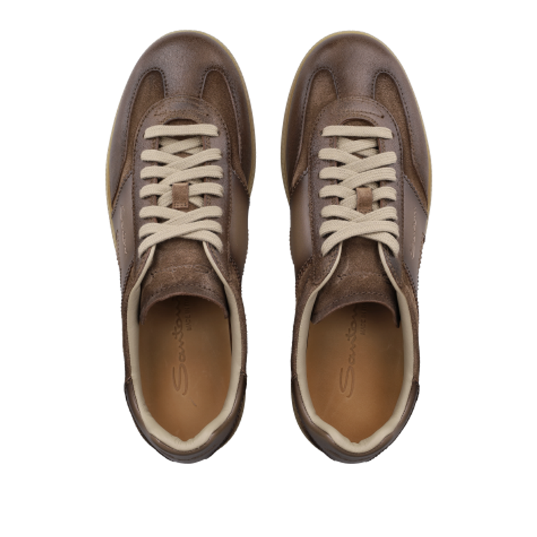 Santoni DOUBLE BUCKLE SNEAKER Sneaker in braun