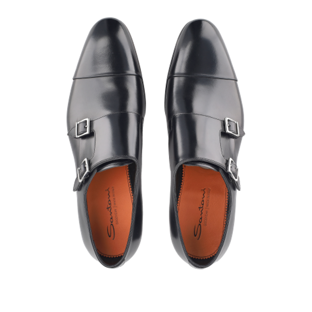 Santoni 11652 N01 Slipper in schwarz