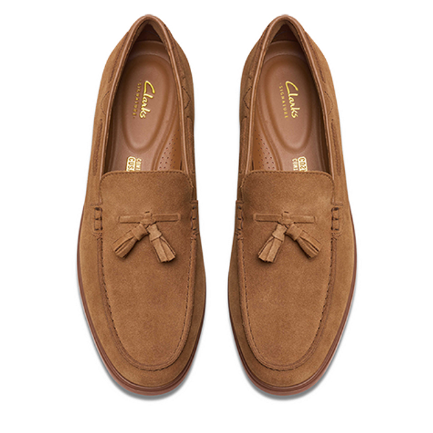 Clarks Torford Tassel 26180333 7 Slipper in braun