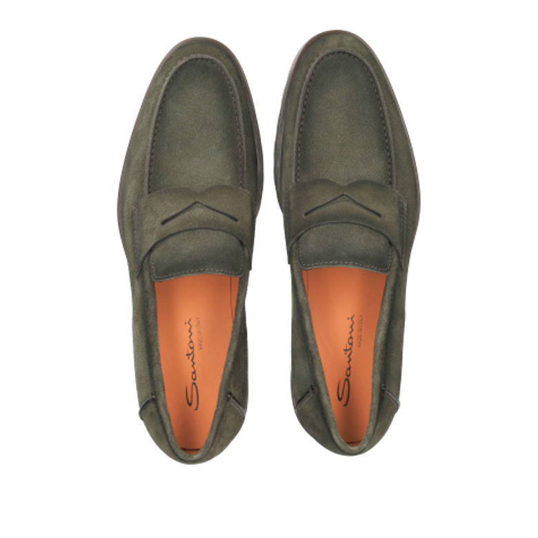 Santoni 18610 V49 Slipper in grün