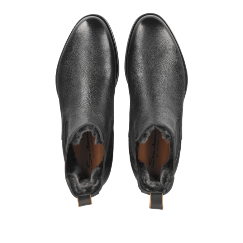 Santoni 17838 N01 Warmfutter in schwarz