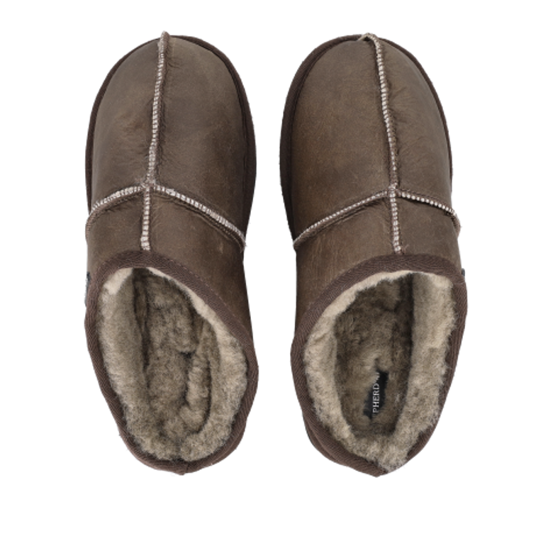Shepherd 2534253 Bobo Stone oiled antique Hausschuhe in braun