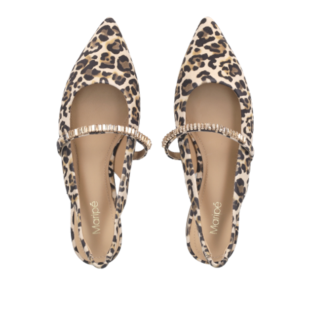 Maripé ESPERANZA V.7 LEOPARDO Peeptoes & Slingpumps in braun