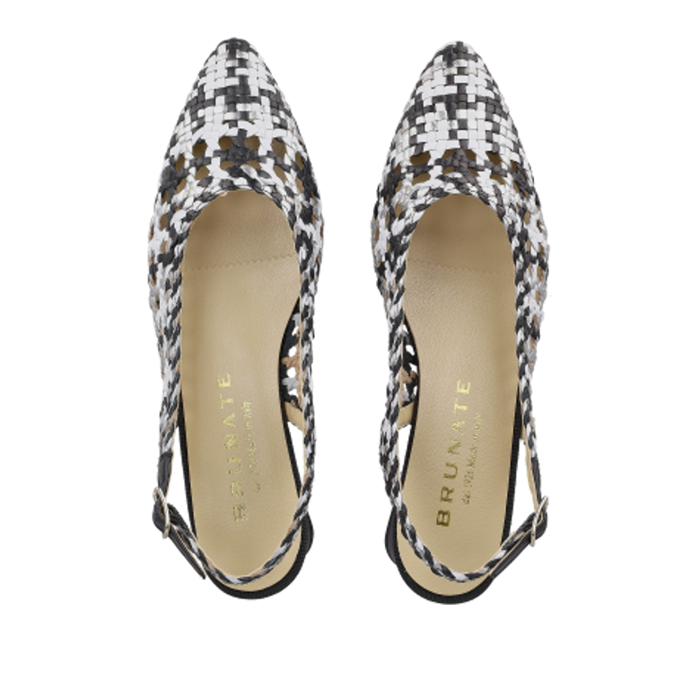 Brunate 32376 nero Peeptoes & Slingpumps in schwarz