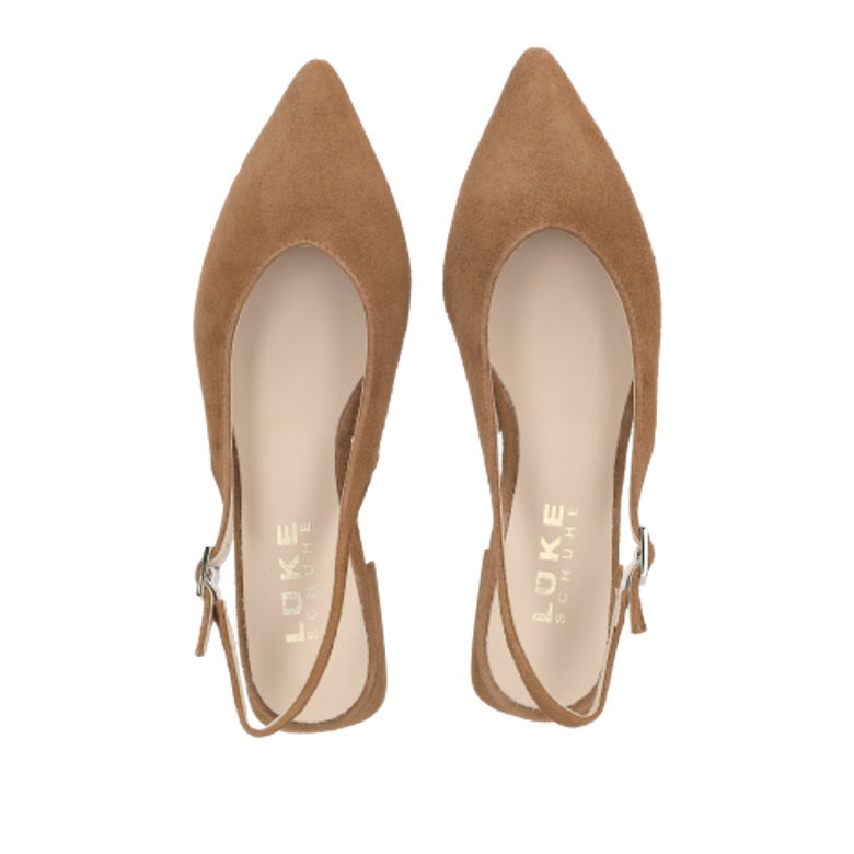 Lüke Schuhe ELDA CAMOSCIO LEGNO Peeptoes & Slingpumps in braun