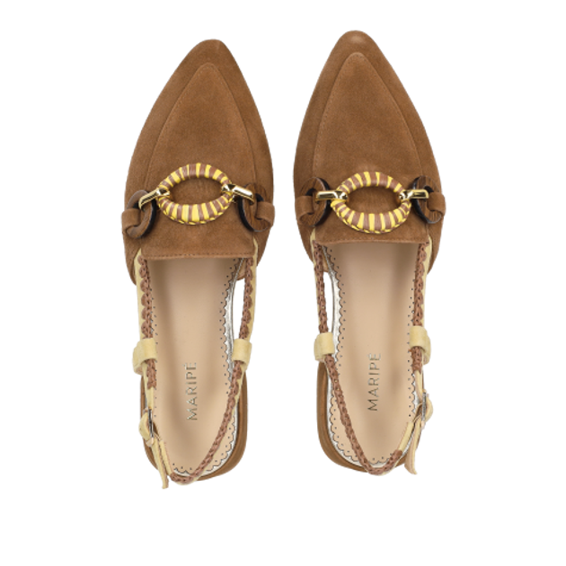 Maripé MA161 V.2 Peeptoes & Slingpumps in braun