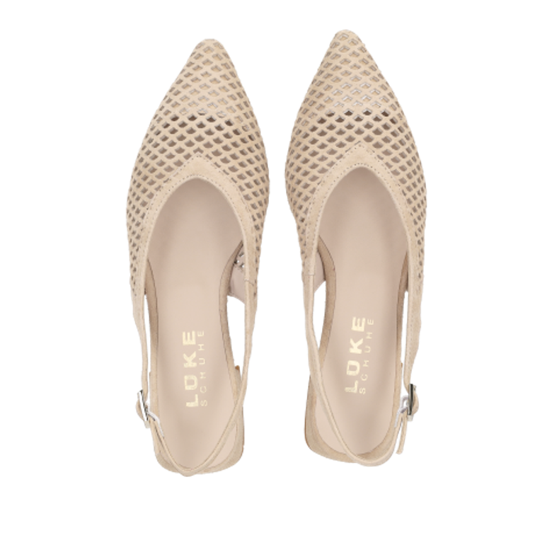Lüke Schuhe GENNY CAMEL Peeptoes & Slingpumps in beige