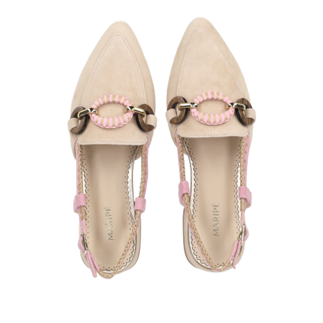Maripé MA161 V.1 Peeptoes & Slingpumps in beige