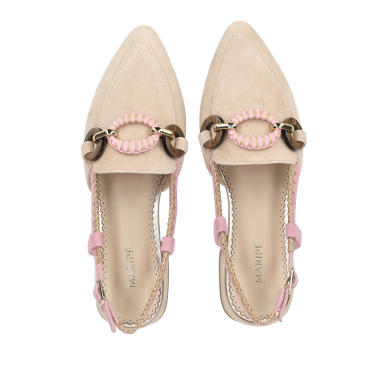 Maripé MA161 V.1 Peeptoes & Slingpumps in beige