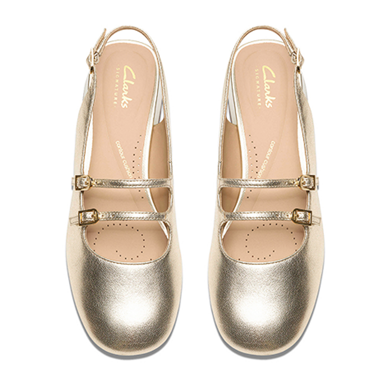 Clarks Daiss30 Dazz 26185876 4 Peeptoes & Slingpumps in gold