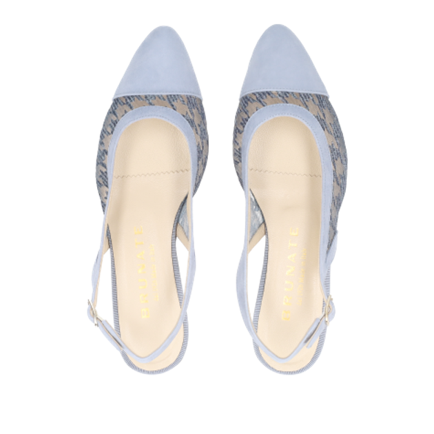 Brunate 11908 O1N Peeptoes & Slingpumps in blau