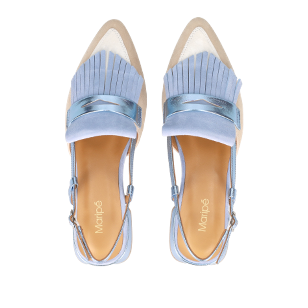 Maripé NICOLE V.5 ECRU Peeptoes & Slingpumps in blau