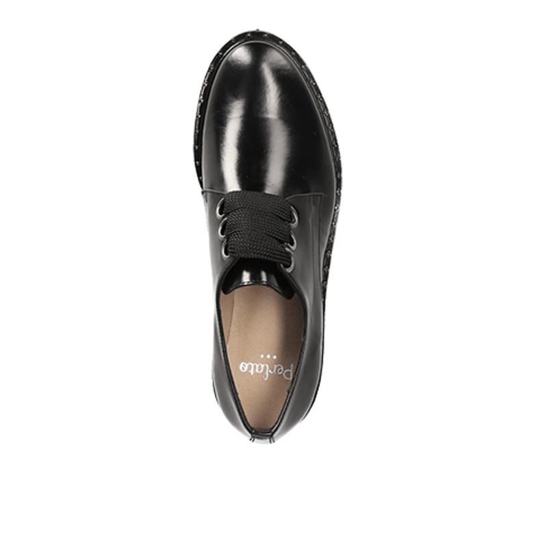 Perlato 10843 Schnürschuhe in schwarz