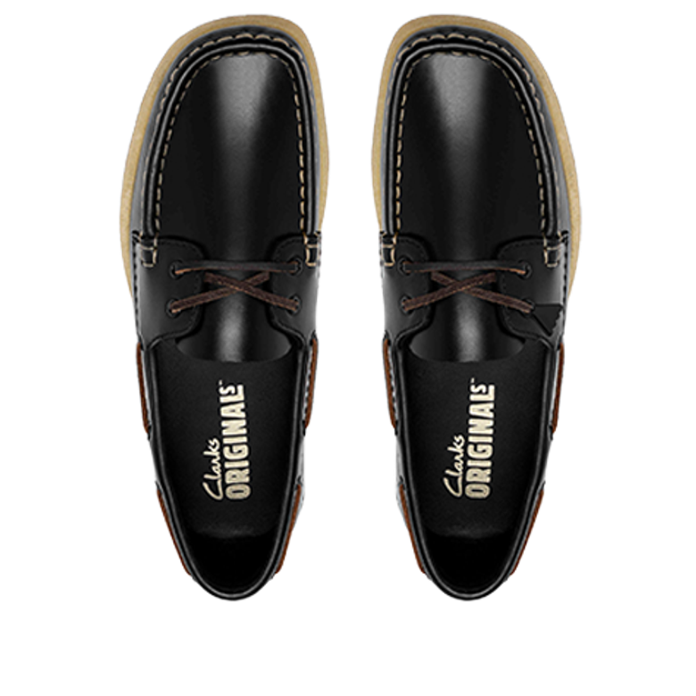 Clarks Godney Boat. 263281034 Schnürschuhe in schwarz