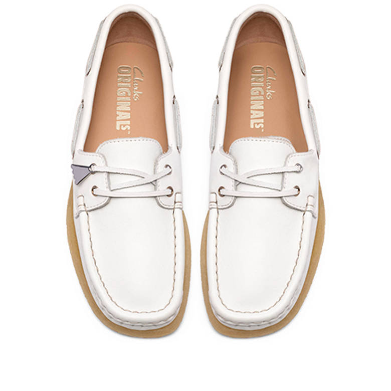 Clarks Godney Boat 26186475 4 Schnürschuhe in weiß