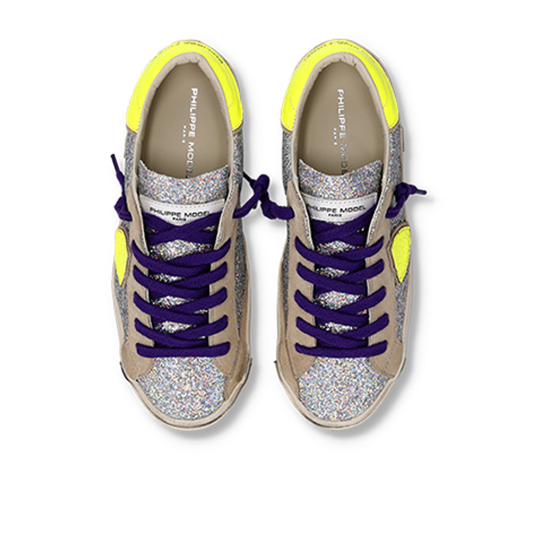 Philippe Model PRSX LOW Sneaker in silber