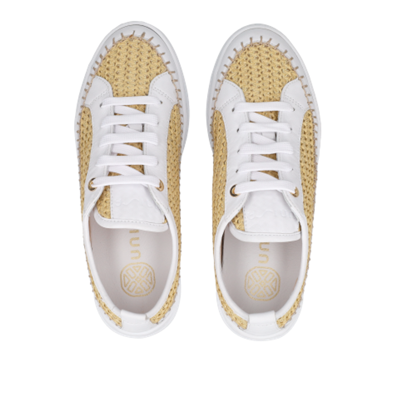 Unisa FLEUR_RAF NATUR/WHIT Sneaker in beige