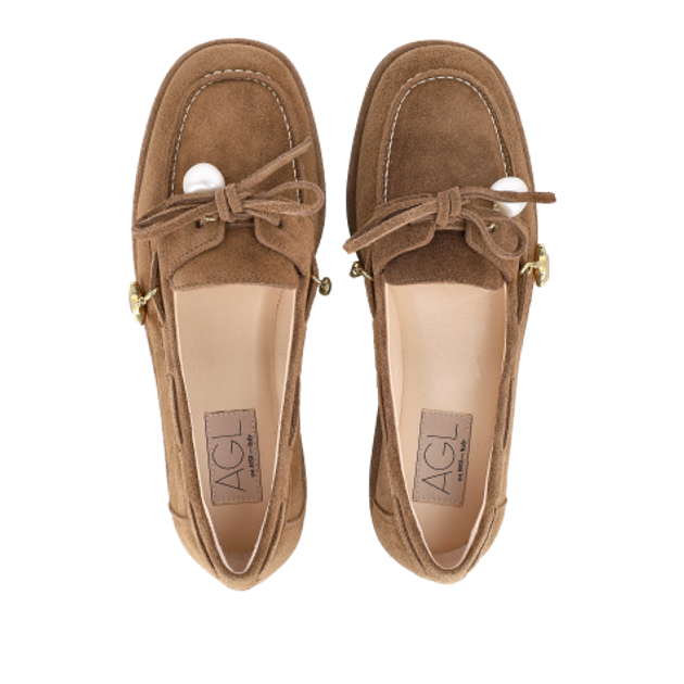 AGL D834107PDFERGU0602 Slipper & Mokassin in braun