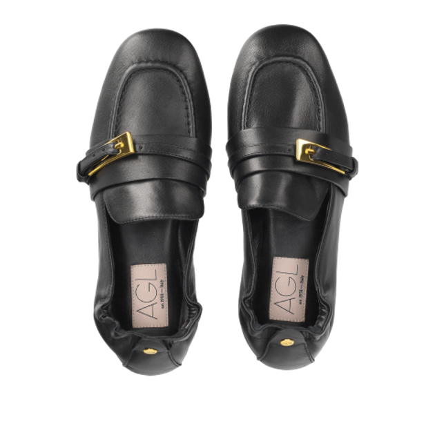 AGL MARIENNE BUCKLE Slipper & Mokassin in schwarz