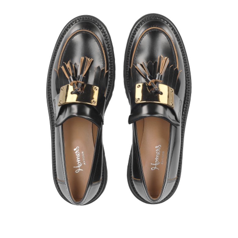 Homers 21903 SIENA-M Slipper & Mokassin in schwarz