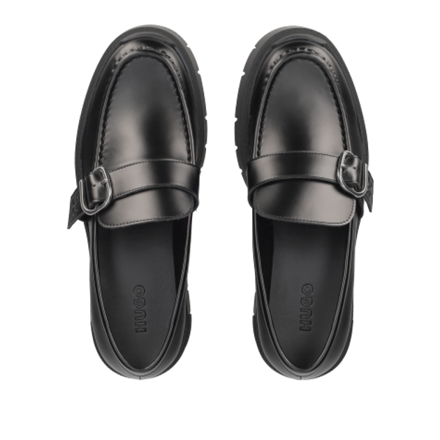 HUGO Kris_NewLoafer Slipper & Mokassin in schwarz