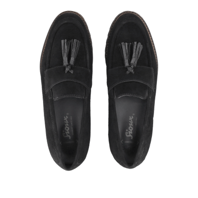 Sioux 42201 MEREDITH-758 Slipper & Mokassin in schwarz