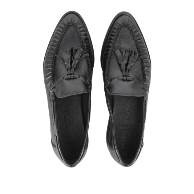 Donna Carolina KORAL TASSELS BRILL NERO 58.300.143V-001 Slipper & Mokassin in schwarz