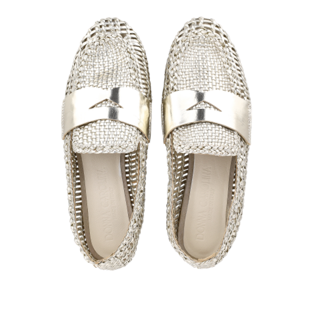 Donna Carolina CAPRI BRAID 57.135.471-003 Slipper & Mokassin in gold