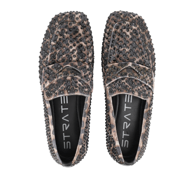 Strategia R22 AFRICA BLACK STRASS Slipper & Mokassin in braun