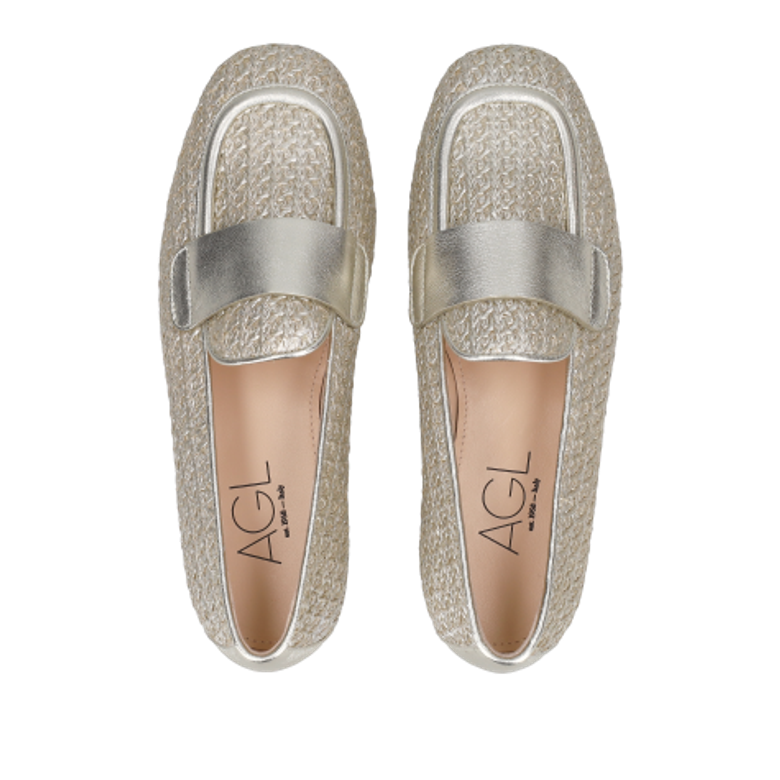 Attilio Giusti Leombruni SAHRYL RAFFIA Slipper & Mokassin in beige