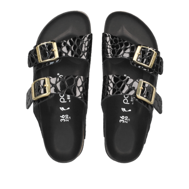 Birkenstock 1029045 ARIZONA PAP FLEX
PLATFORM PATENT LEATHER Sandaletten in schwarz