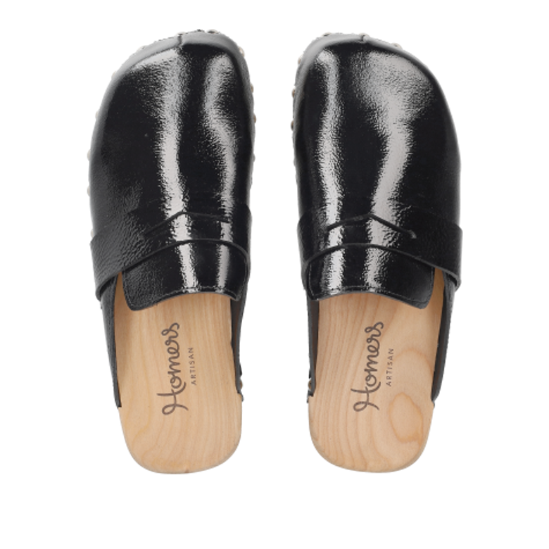 Homers 21404 WOOD Sandaletten in schwarz