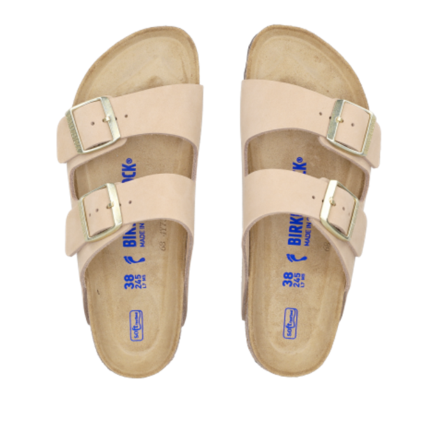 Birkenstock 1019016 ARIZONA SOFT FOOTBED
NUBUK LEATHER Sandaletten in beige