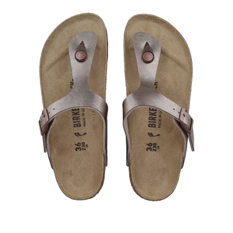Birkenstock 1016145 GIZEH BIRKO-FLOR Sandaletten in metallic