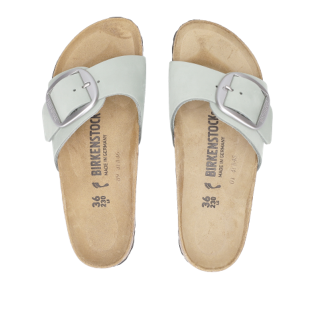 Birkenstock 1029293 MADRID BIG BUCKLE NUBUK LEATHER Sandaletten in grün