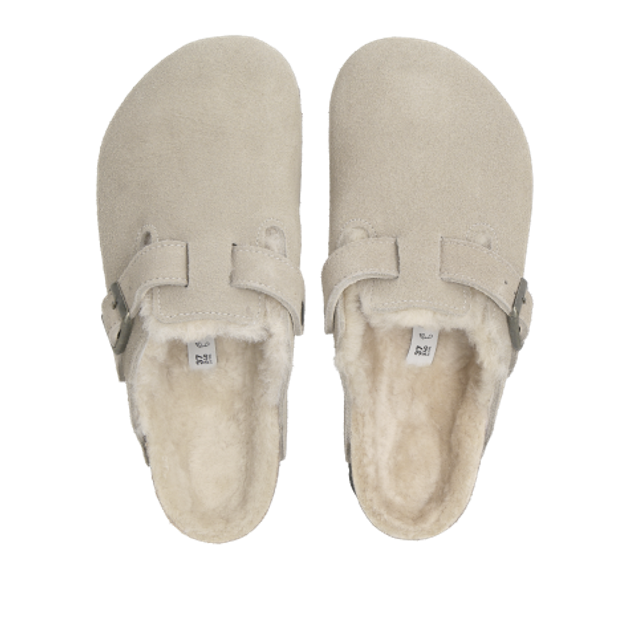 Birkenstock 1028289 BOSTON SHEARLING Hausschuhe in weiß