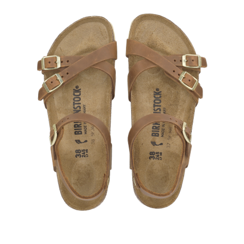 Birkenstock 1021489 KUMBA NATURAL LEATHER Sandaletten in braun
