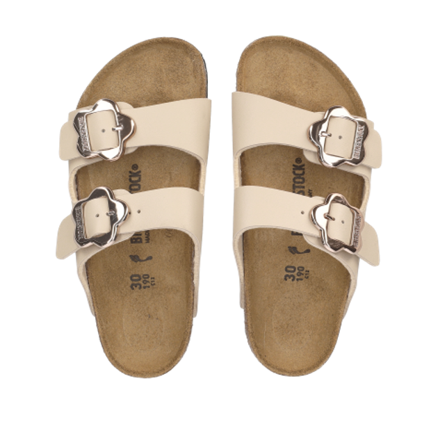 Birkenstock 1030419 ARIZONA FLOWER BUCKLE KIDS Hausschuhe in beige