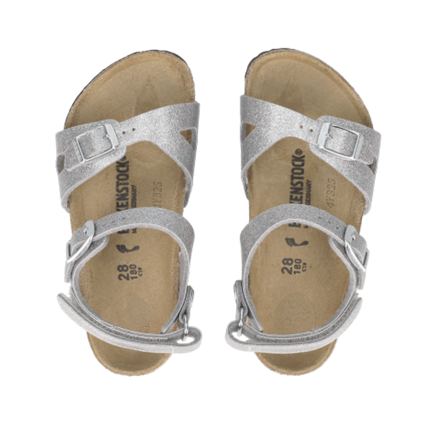 Birkenstock RIO KIDS BIRKO-FLOR Sandalen in silber