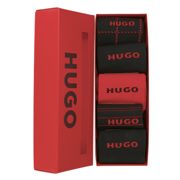 HUGO 5P RS DESIGN Socken & Strümpfe in schwarz