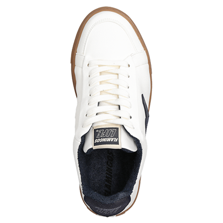 Flamingos' Life CLASSIC 70’s WHITE NAVY CARAMEL Sneaker in weiß