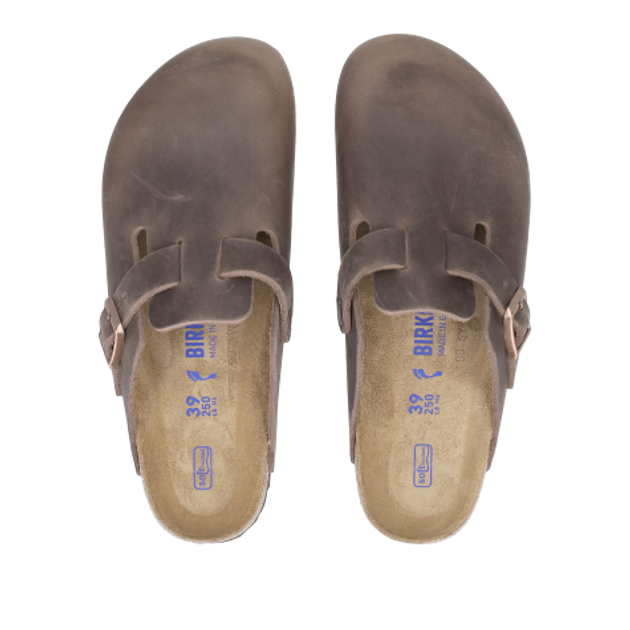 Birkenstock 159713 BOSTON SOFT FOOTBED
NATURAL LEATHER Hausschuhe in braun