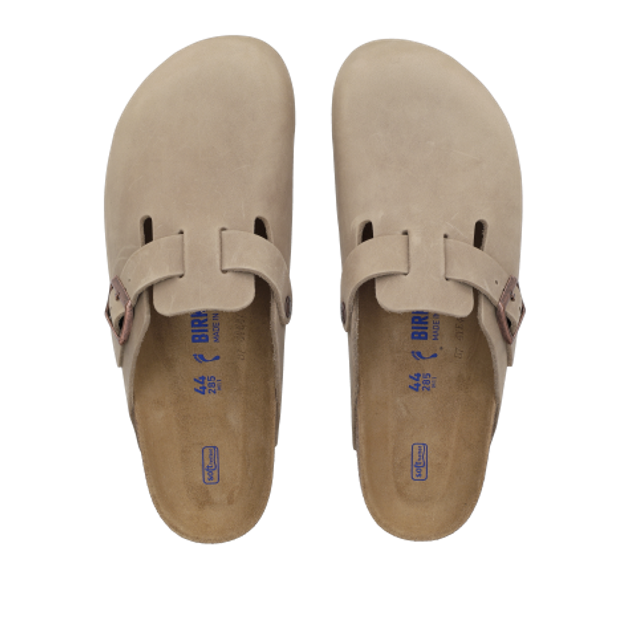 Birkenstock 1019484 BOSTON NATURAL LEATHER Hausschuhe in beige