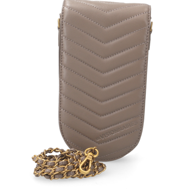 Les Visionnaires ADELE QUILTING Taupe Brown Taschen in beige